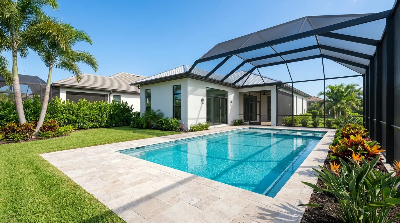 New custom inground pool construction in Naples, FL