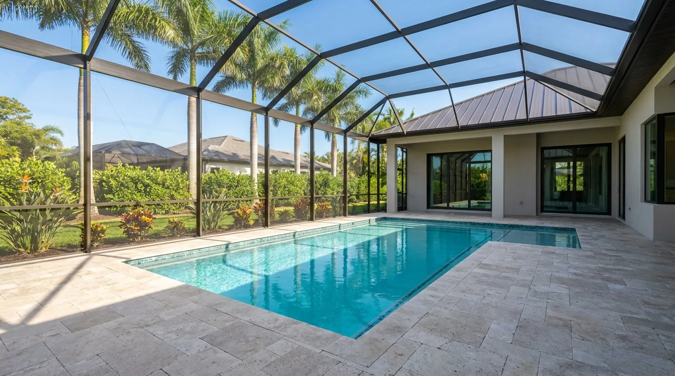 Pool screen enclosure and pool cage in Naples, FL